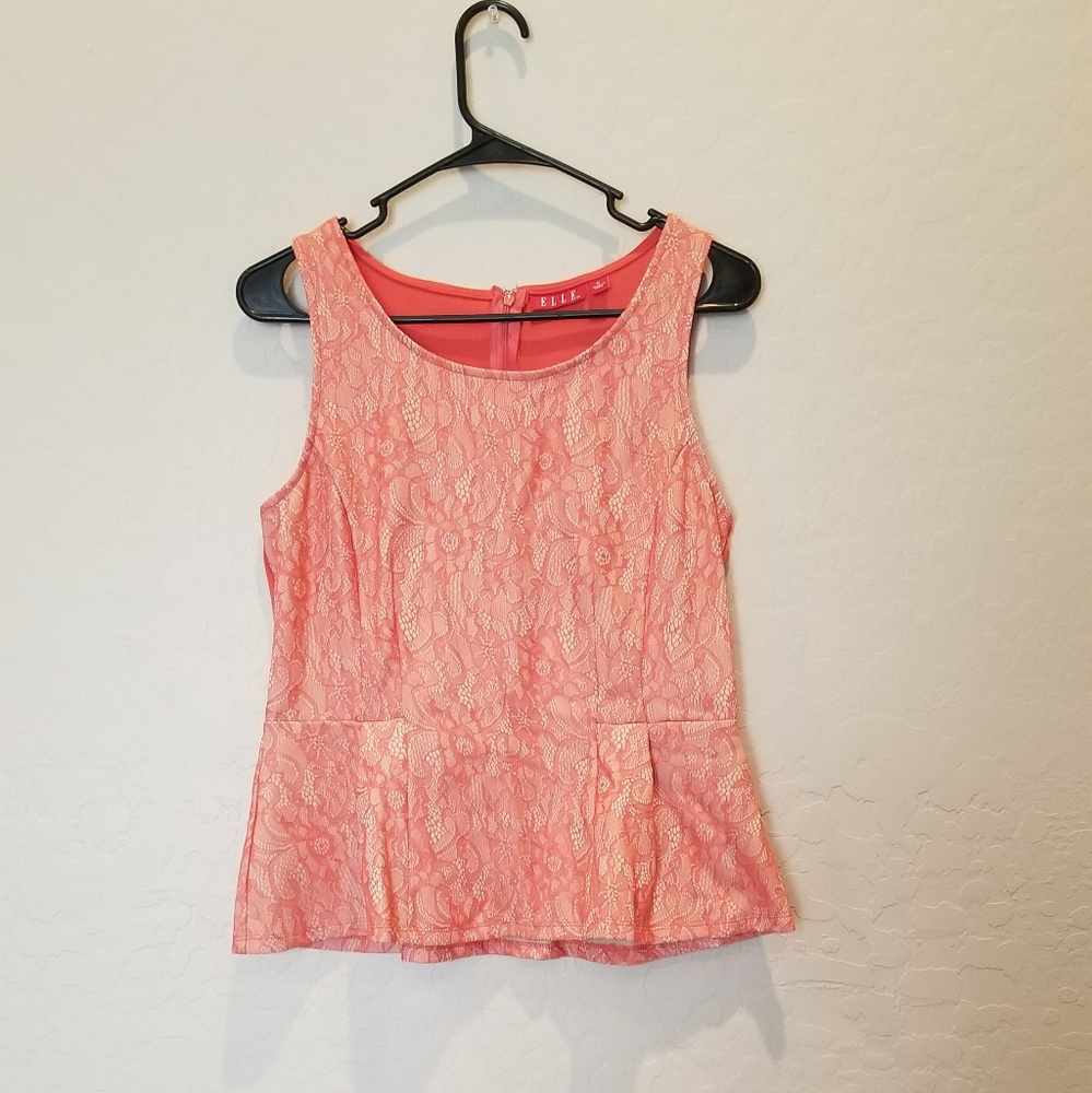 Elle Lace Peplum Top